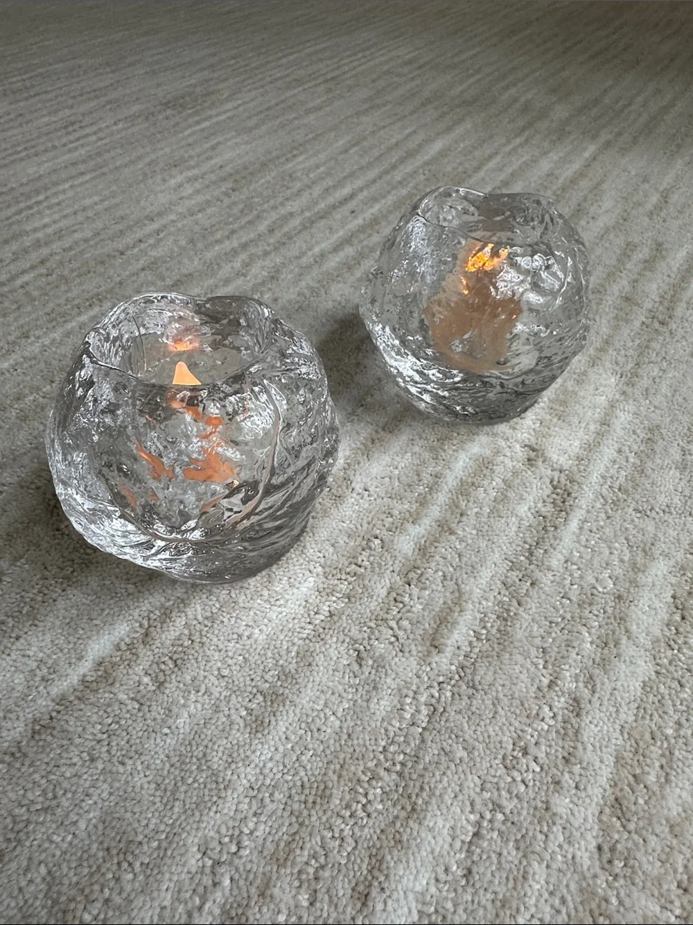 Kosta Boda Snowball Votive Holder Tea Light Candle Holder Ann Wolff Medium